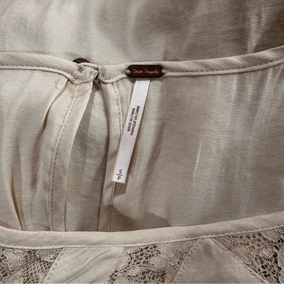 Free People Geometry Lessons Women's Top Ivory Lace Small - Picture 5 of 7